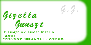 gizella gunszt business card